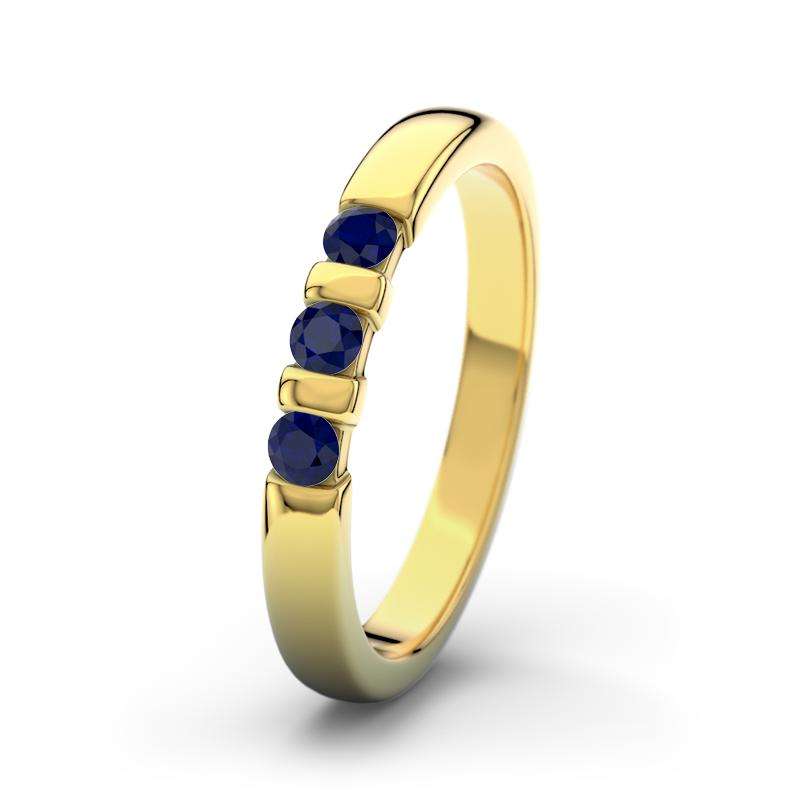 Bild von   blauer saphir gelbgoldring meljpg | Individuelle 🎁 persönliche 🎁 personalisierte Geschenke bedruckt ▪ bestickt ▪ graviert
