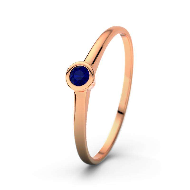 Bild von   blauer saphir rotgoldring libbjpg | Individuelle 🎁 persönliche 🎁 personalisierte Geschenke bedruckt ▪ bestickt ▪ graviert