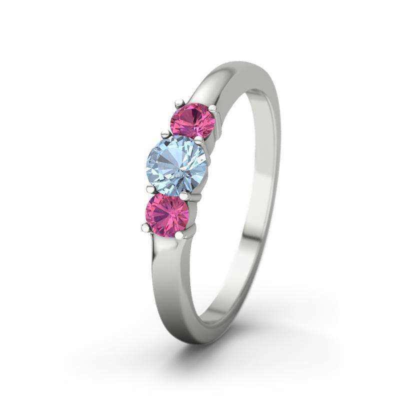 Bild von   blauer topas weissgoldring roujpg | Individuelle 🎁 persönliche 🎁 personalisierte Geschenke bedruckt ▪ bestickt ▪ graviert