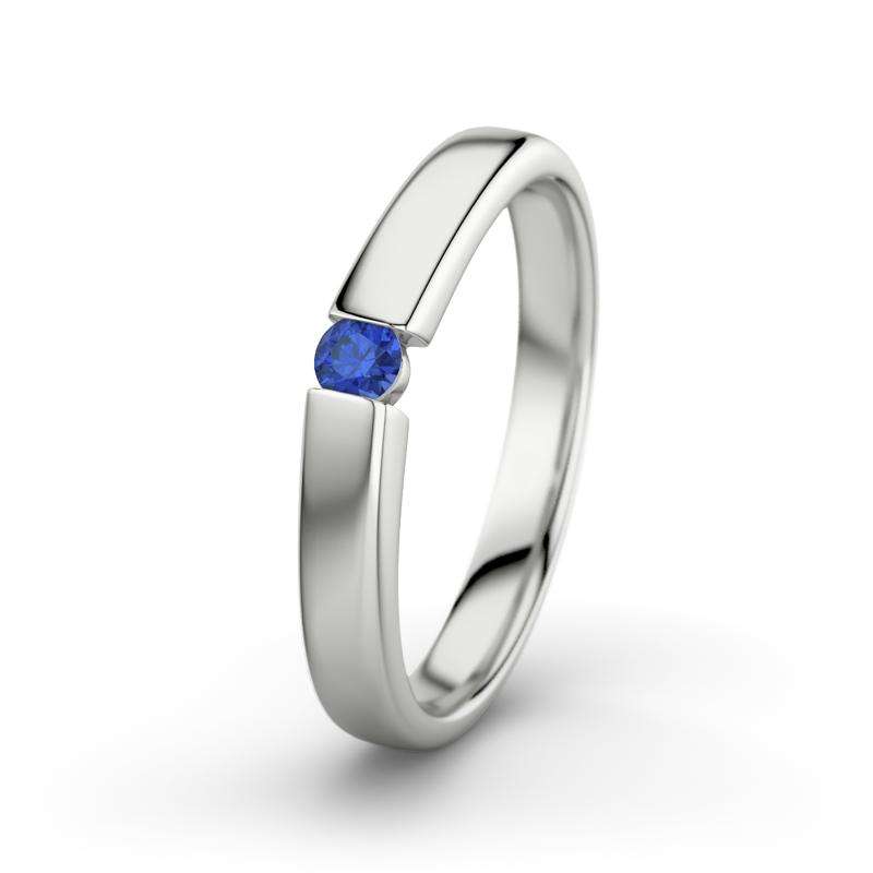 Bild von   blauer saphir weissgoldring bejpg | Individuelle 🎁 persönliche 🎁 personalisierte Geschenke bedruckt ▪ bestickt ▪ graviert