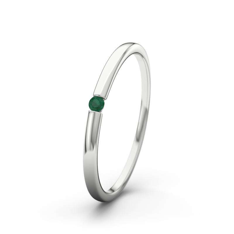 Bild von   smaragd weissgoldring laurenjpg | Individuelle 🎁 persönliche 🎁 personalisierte Geschenke bedruckt ▪ bestickt ▪ graviert