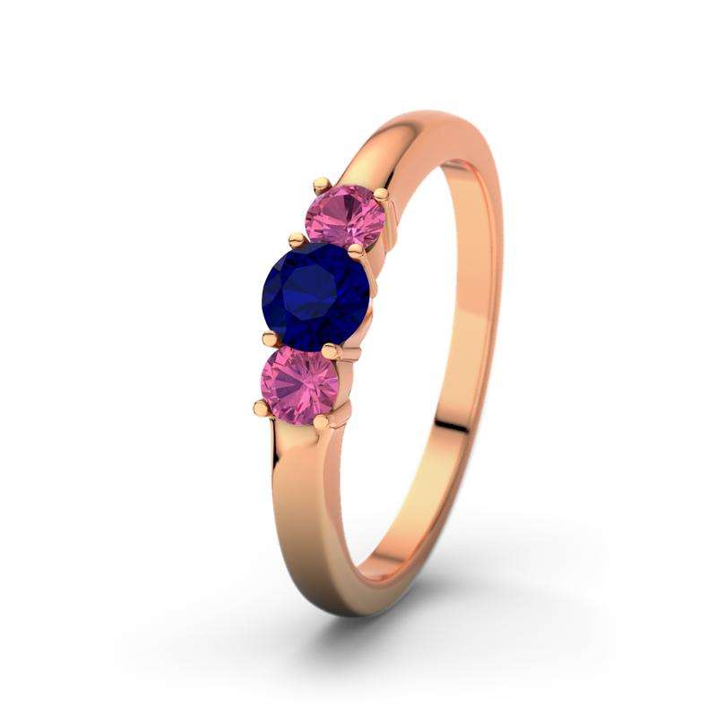 Bild von   blauer saphir rotgoldring roubjpg | Individuelle 🎁 persönliche 🎁 personalisierte Geschenke bedruckt ▪ bestickt ▪ graviert