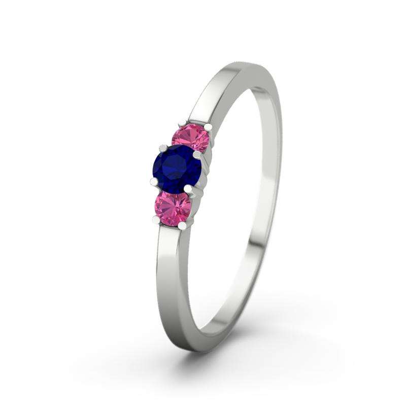 Bild von   blauer saphir weissgoldring shjpg | Individuelle 🎁 persönliche 🎁 personalisierte Geschenke bedruckt ▪ bestickt ▪ graviert