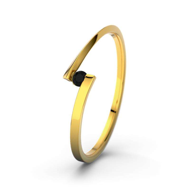 Bild von   diamant schwarz gelbgoldring ljpg | Individuelle 🎁 persönliche 🎁 personalisierte Geschenke bedruckt ▪ bestickt ▪ graviert
