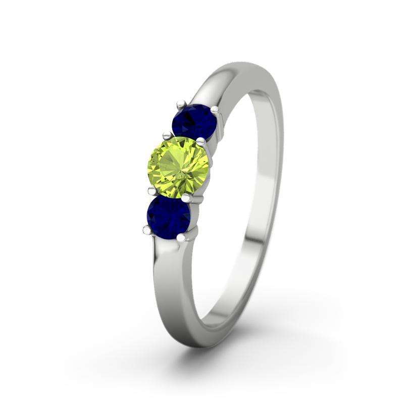 Bild von   blauer saphir sterlingsilberrijpg | Individuelle 🎁 persönliche 🎁 personalisierte Geschenke bedruckt ▪ bestickt ▪ graviert
