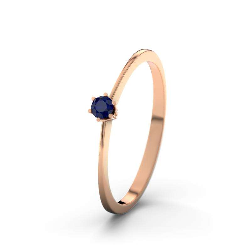 Bild von   blauer saphir rotgoldring curajpg | Individuelle 🎁 persönliche 🎁 personalisierte Geschenke bedruckt ▪ bestickt ▪ graviert