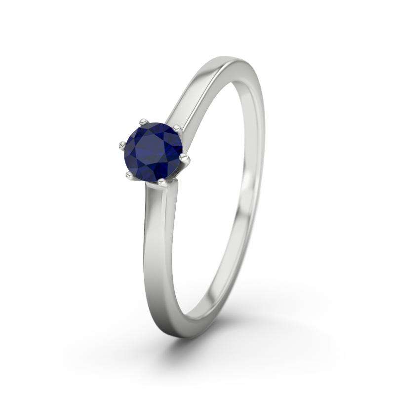 Bild von   blauer saphir weissgoldring sajpg | Individuelle 🎁 persönliche 🎁 personalisierte Geschenke bedruckt ▪ bestickt ▪ graviert
