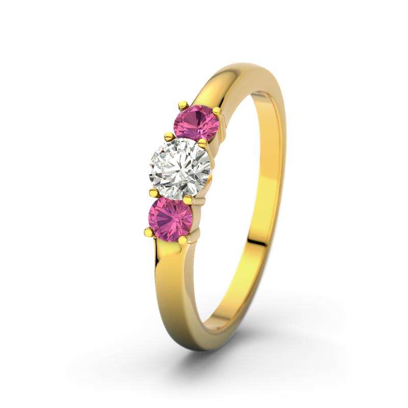 Bild von   pinker turmalin gelbgoldring rjpg | Individuelle 🎁 persönliche 🎁 personalisierte Geschenke bedruckt ▪ bestickt ▪ graviert