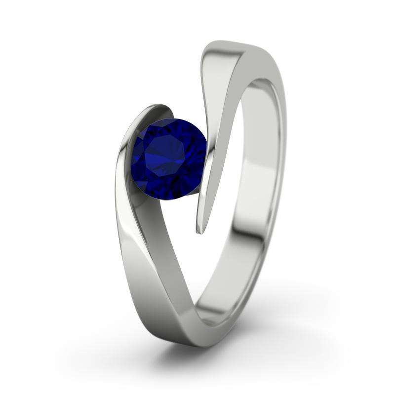 Bild von   blauer saphir weissgoldring sujpg | Individuelle 🎁 persönliche 🎁 personalisierte Geschenke bedruckt ▪ bestickt ▪ graviert