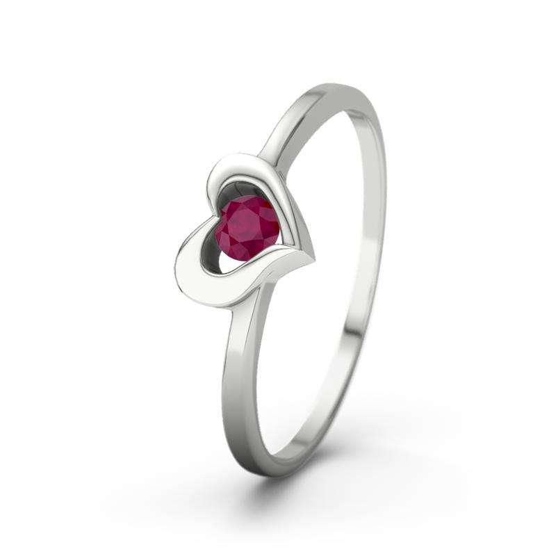 Bild von   rubin weissgoldring lisa wejpg | Individuelle 🎁 persönliche 🎁 personalisierte Geschenke bedruckt ▪ bestickt ▪ graviert