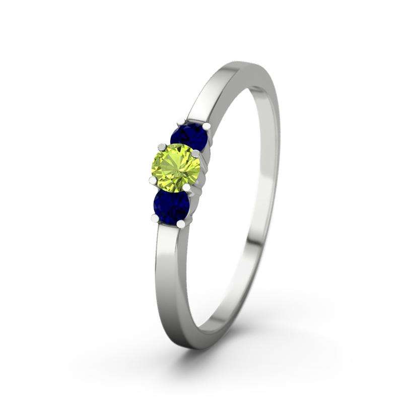 Bild von   blauer saphir platinumring shajpg | Individuelle 🎁 persönliche 🎁 personalisierte Geschenke bedruckt ▪ bestickt ▪ graviert