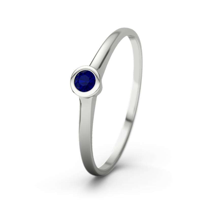 Bild von   blauer saphir weissgoldring lijpg | Individuelle 🎁 persönliche 🎁 personalisierte Geschenke bedruckt ▪ bestickt ▪ graviert