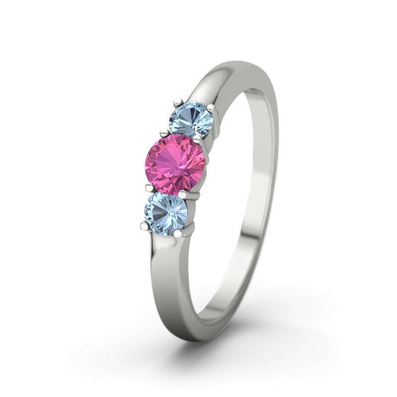 Bild von   pinker turmalin weissgoldringjpg | Individuelle 🎁 persönliche 🎁 personalisierte Geschenke bedruckt ▪ bestickt ▪ graviert