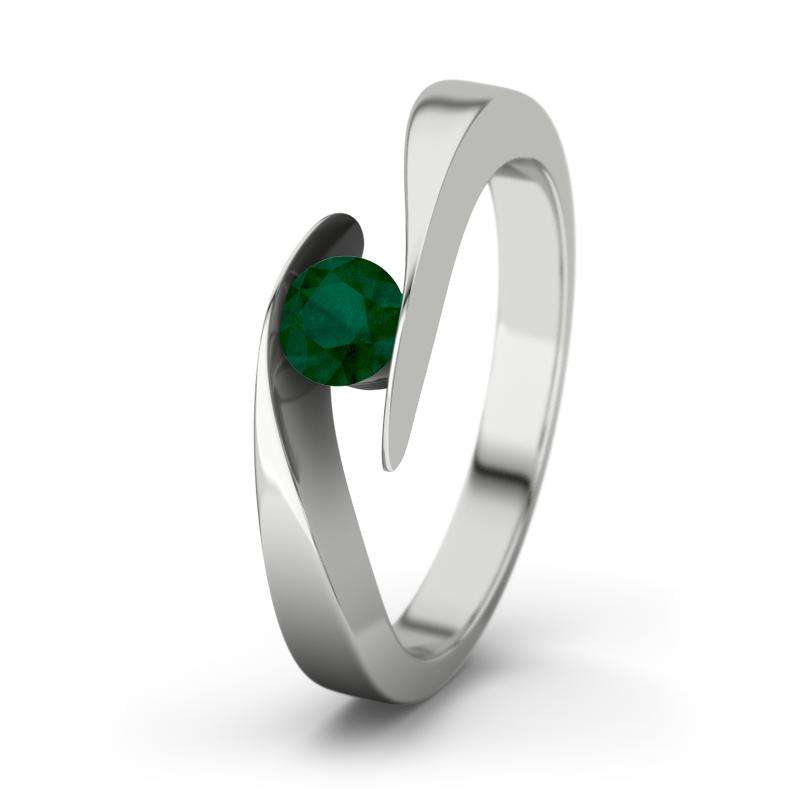 Bild von   smaragd weissgoldring summer bjpg | Individuelle 🎁 persönliche 🎁 personalisierte Geschenke bedruckt ▪ bestickt ▪ graviert