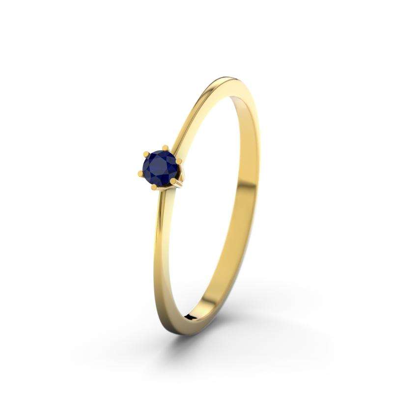 Bild von   blauer saphir gelbgoldring curjpg | Individuelle 🎁 persönliche 🎁 personalisierte Geschenke bedruckt ▪ bestickt ▪ graviert