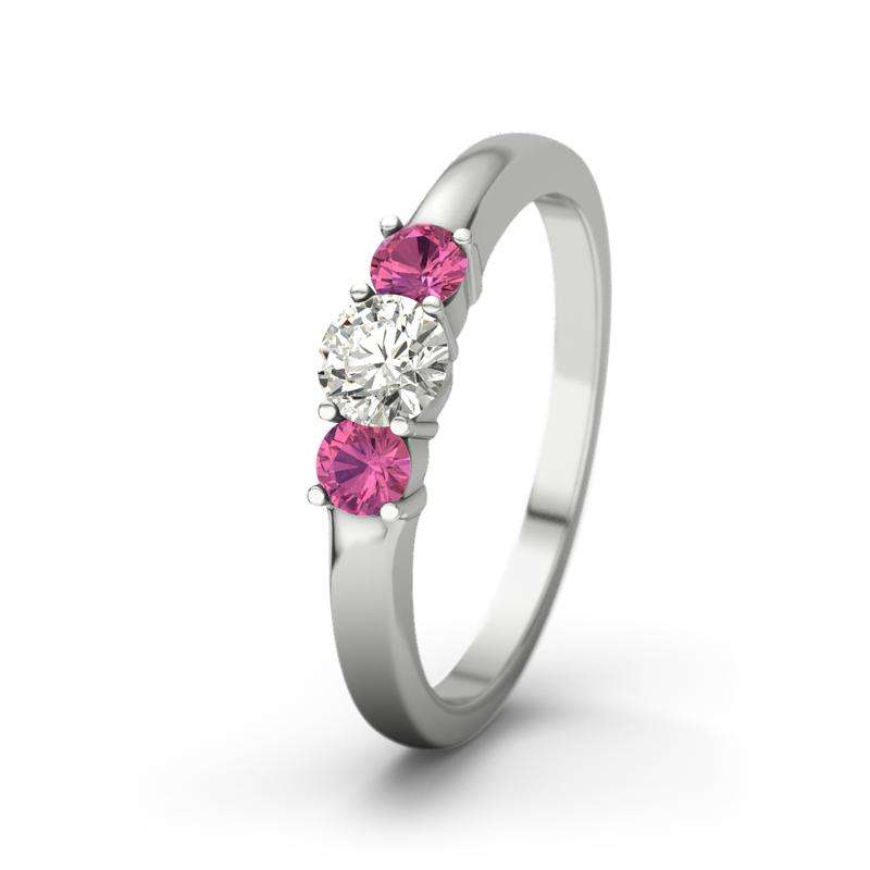 Bild von   pinker turmalin weissgoldringjpg | Individuelle 🎁 persönliche 🎁 personalisierte Geschenke bedruckt ▪ bestickt ▪ graviert