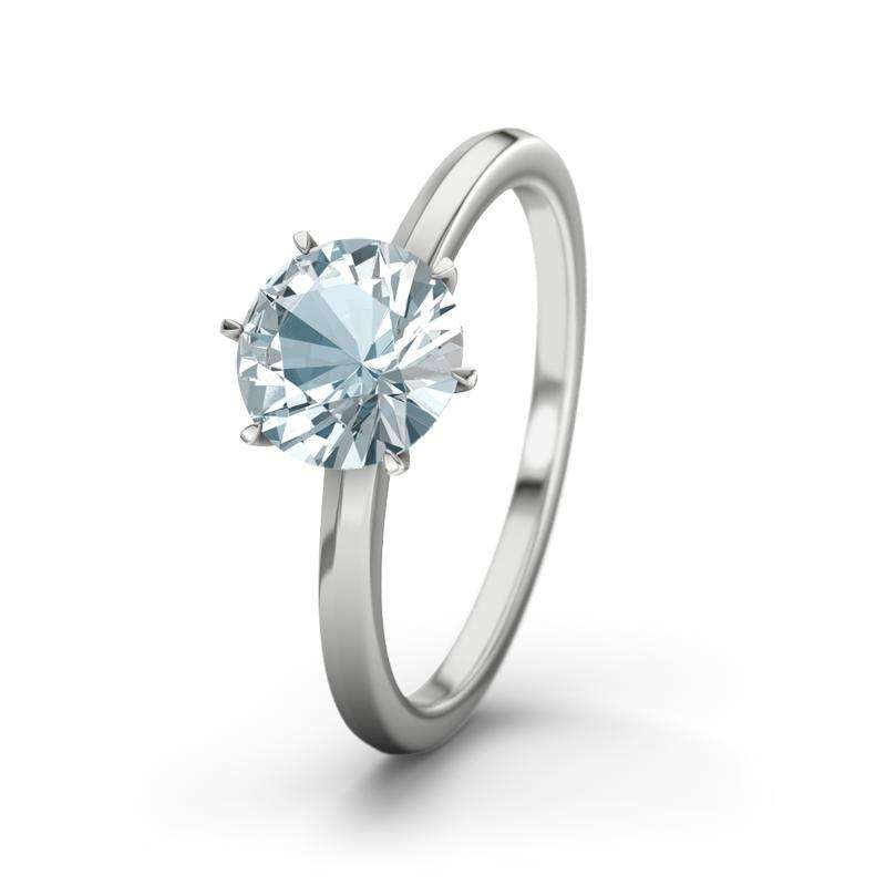 Bild von   aquamarin weissgoldring alhambjpg | Individuelle 🎁 persönliche 🎁 personalisierte Geschenke bedruckt ▪ bestickt ▪ graviert