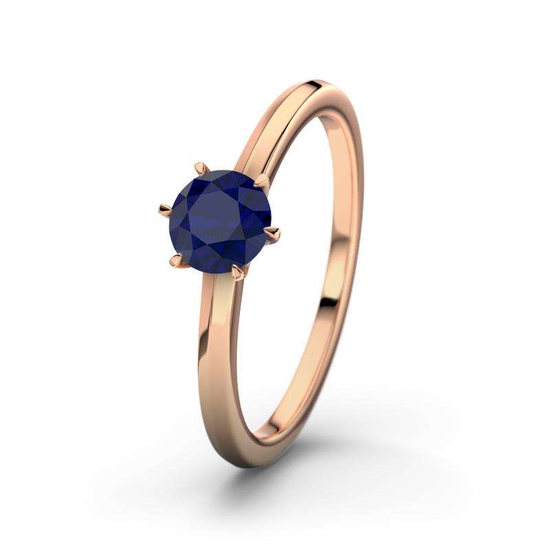 Bild von   blauer saphir rotgoldring kansjpg | Individuelle 🎁 persönliche 🎁 personalisierte Geschenke bedruckt ▪ bestickt ▪ graviert