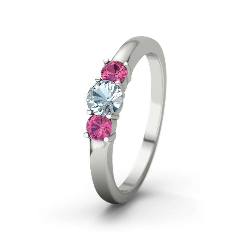 Bild von   pinker turmalin weissgoldringjpg | Individuelle 🎁 persönliche 🎁 personalisierte Geschenke bedruckt ▪ bestickt ▪ graviert