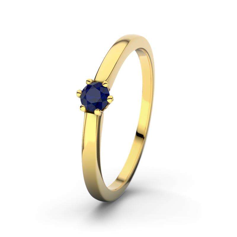 Bild von   blauer saphir gelbgoldring seojpg | Individuelle 🎁 persönliche 🎁 personalisierte Geschenke bedruckt ▪ bestickt ▪ graviert