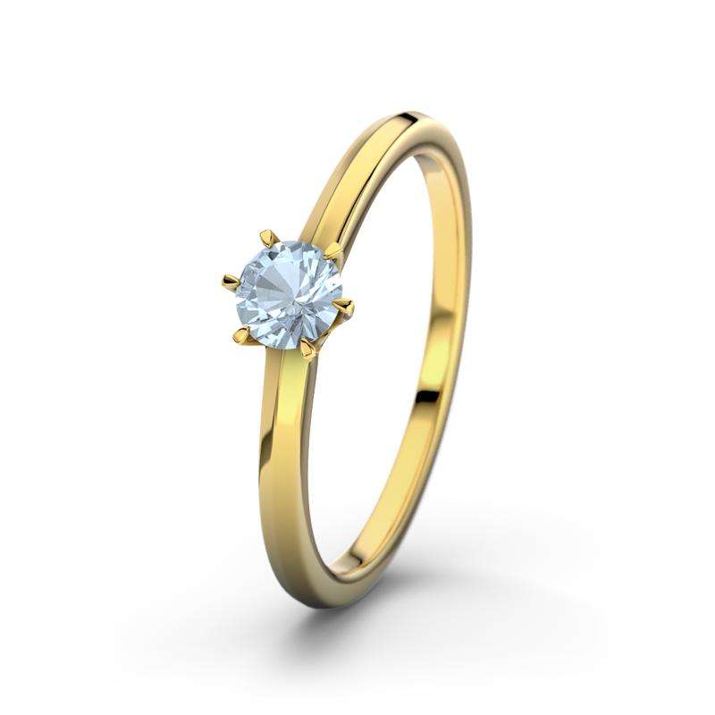 Bild von   blauer topas gelbgoldring corjpg | Individuelle 🎁 persönliche 🎁 personalisierte Geschenke bedruckt ▪ bestickt ▪ graviert
