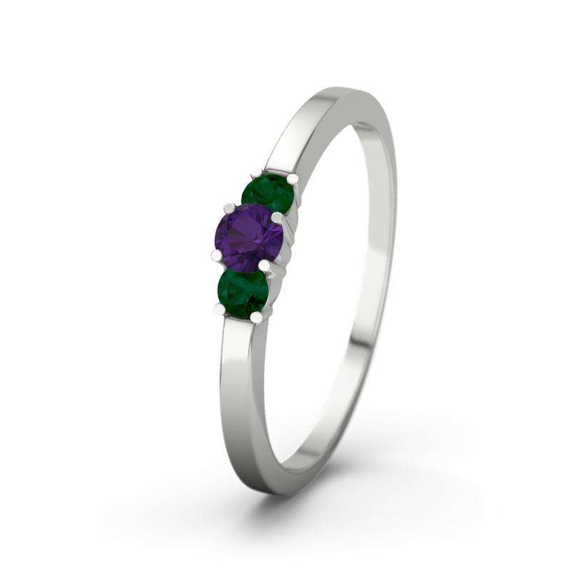 Bild von   amethyst weissgoldring shannonjpg | Individuelle 🎁 persönliche 🎁 personalisierte Geschenke bedruckt ▪ bestickt ▪ graviert