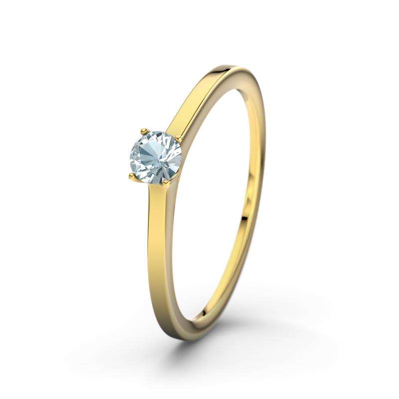 Bild von   aquamarin gelbgoldring laosjpg | Individuelle 🎁 persönliche 🎁 personalisierte Geschenke bedruckt ▪ bestickt ▪ graviert