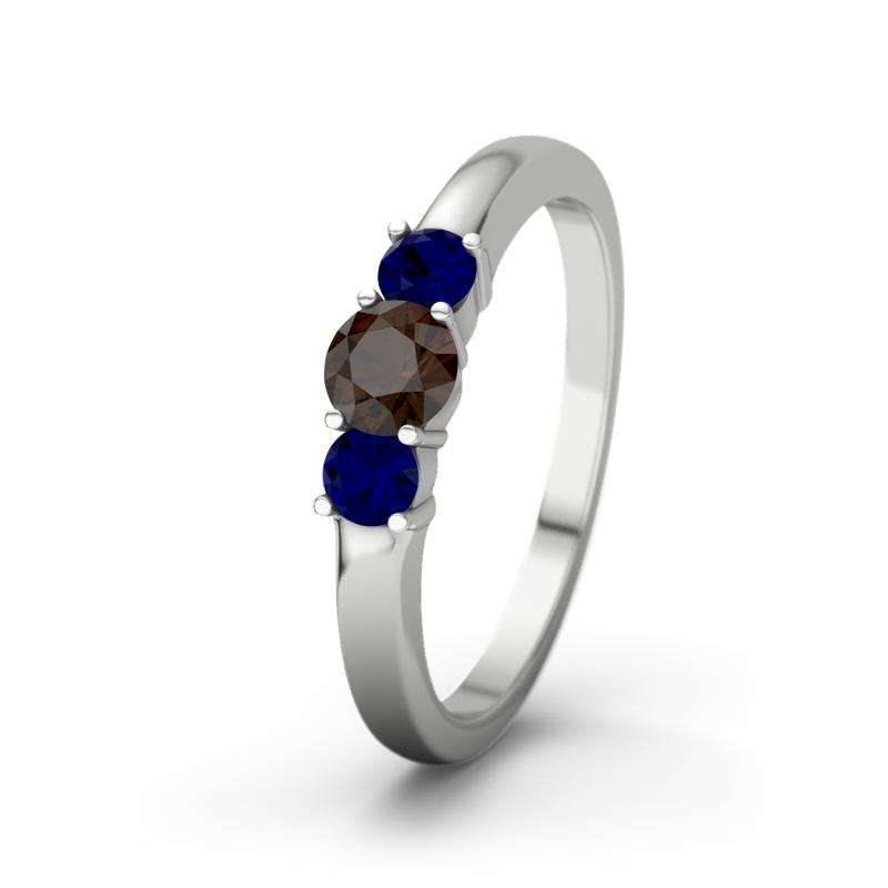 Bild von   blauer saphir sterlingsilberrijpg | Individuelle 🎁 persönliche 🎁 personalisierte Geschenke bedruckt ▪ bestickt ▪ graviert