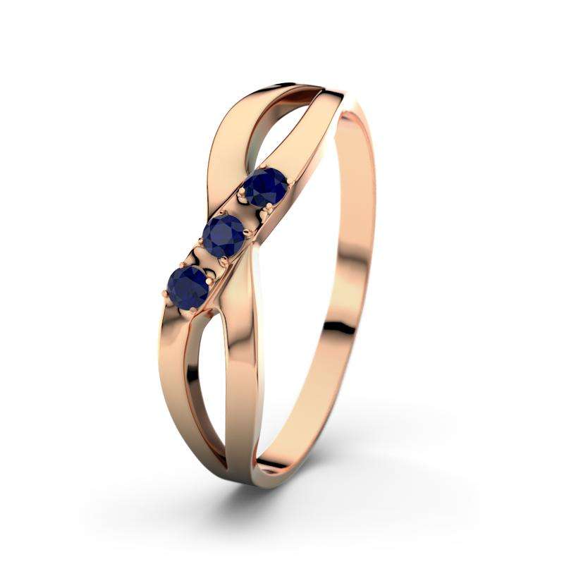 Bild von   blauer saphir rotgoldring dahljpg | Individuelle 🎁 persönliche 🎁 personalisierte Geschenke bedruckt ▪ bestickt ▪ graviert