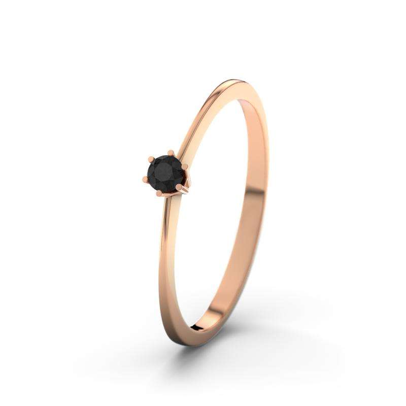 Bild von   diamant schwarz rotgoldring cujpg | Individuelle 🎁 persönliche 🎁 personalisierte Geschenke bedruckt ▪ bestickt ▪ graviert