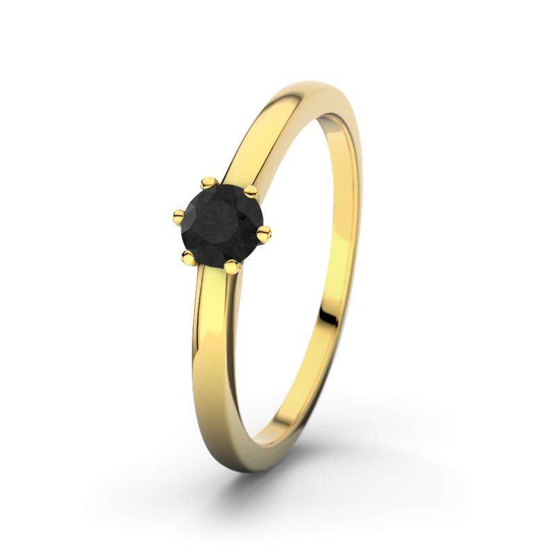 Bild von   diamant schwarz gelbgoldring bjpg | Individuelle 🎁 persönliche 🎁 personalisierte Geschenke bedruckt ▪ bestickt ▪ graviert