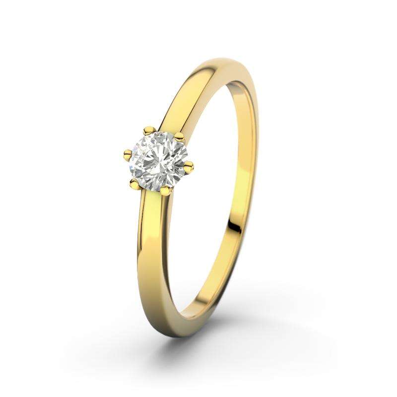 Diamant Gelbgoldring Bilbao - (Gelbgold 375) Ring mit gratis Ringgravur