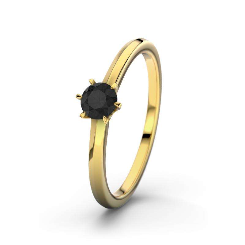 Bild von   diamant schwarz gelbgoldring cjpg | Individuelle 🎁 persönliche 🎁 personalisierte Geschenke bedruckt ▪ bestickt ▪ graviert