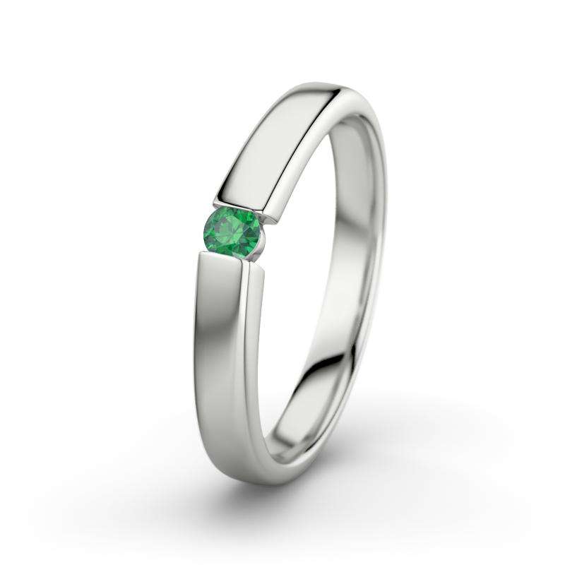 Bild von   smaragd weissgoldring beatejpg | Individuelle 🎁 persönliche 🎁 personalisierte Geschenke bedruckt ▪ bestickt ▪ graviert