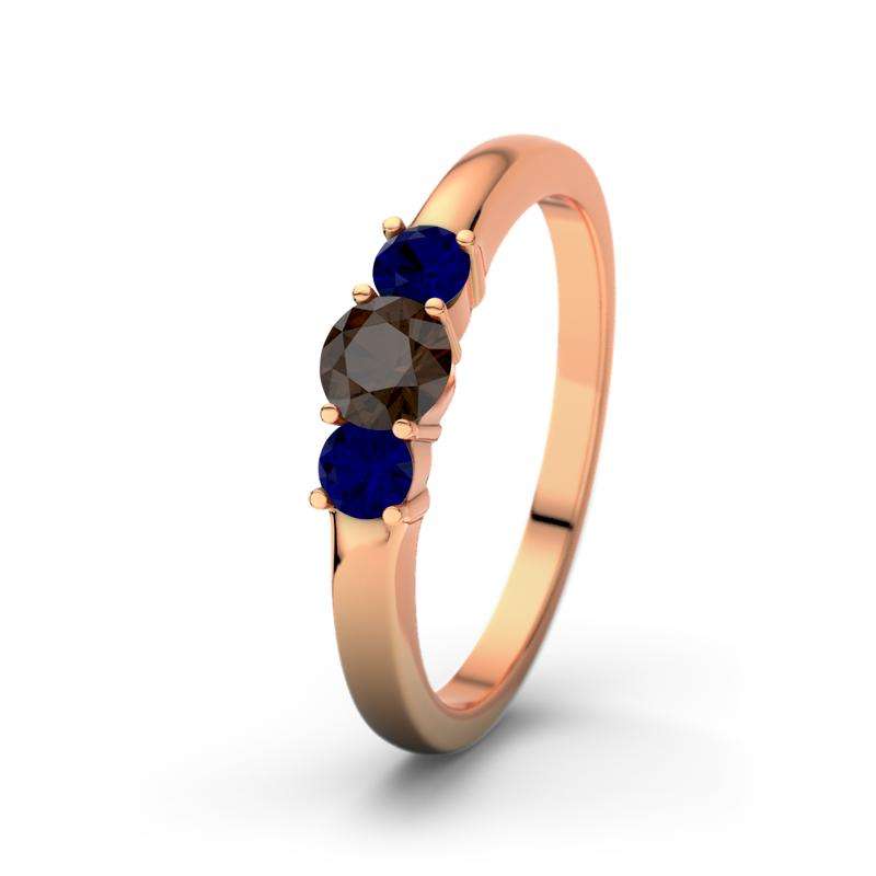 Bild von   rauchquarz rotgoldring roubyjpg | Individuelle 🎁 persönliche 🎁 personalisierte Geschenke bedruckt ▪ bestickt ▪ graviert