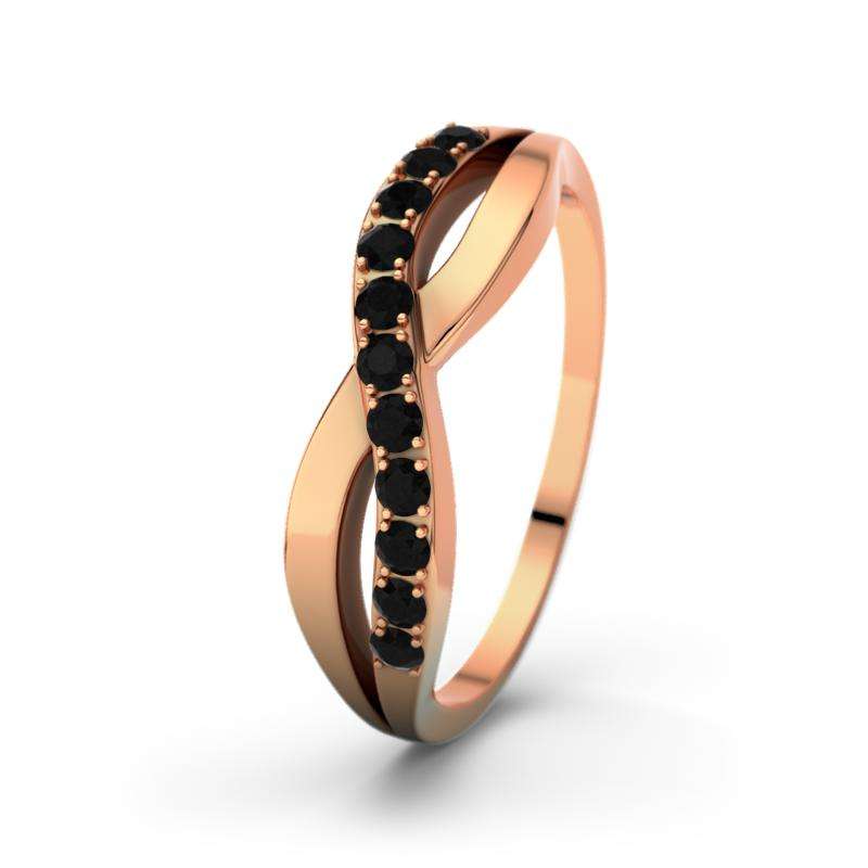 Bild von   diamant schwarz rotgoldring brjpg | Individuelle 🎁 persönliche 🎁 personalisierte Geschenke bedruckt ▪ bestickt ▪ graviert