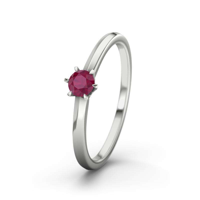 Bild von   rubin weissgoldring meridajpg | Individuelle 🎁 persönliche 🎁 personalisierte Geschenke bedruckt ▪ bestickt ▪ graviert