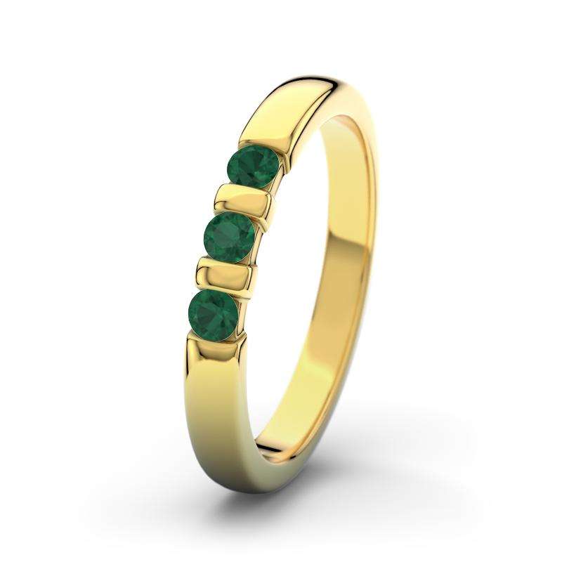 Bild von   smaragd gelbgoldring melissajpg | Individuelle 🎁 persönliche 🎁 personalisierte Geschenke bedruckt ▪ bestickt ▪ graviert