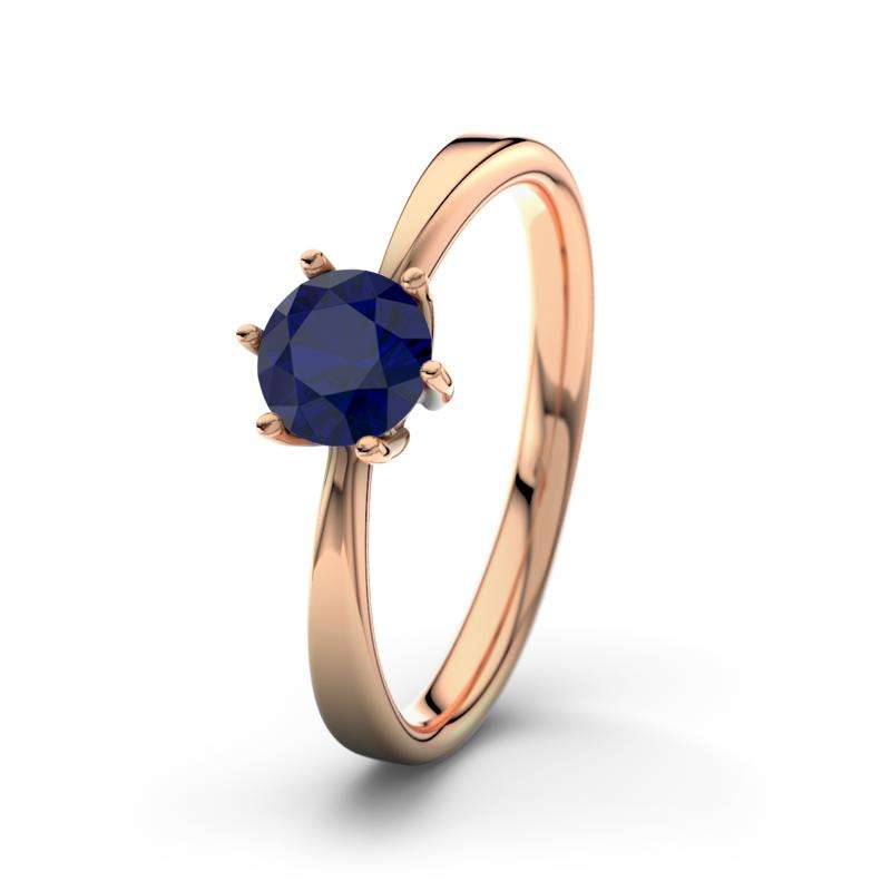 Bild von   blauer saphir rotgoldring evejpg | Individuelle 🎁 persönliche 🎁 personalisierte Geschenke bedruckt ▪ bestickt ▪ graviert