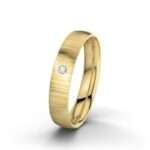 Bild von   diamant gelbgold quermattringjpg | Individuelle 🎁 persönliche 🎁 personalisierte Geschenke bedruckt ▪ bestickt ▪ graviert