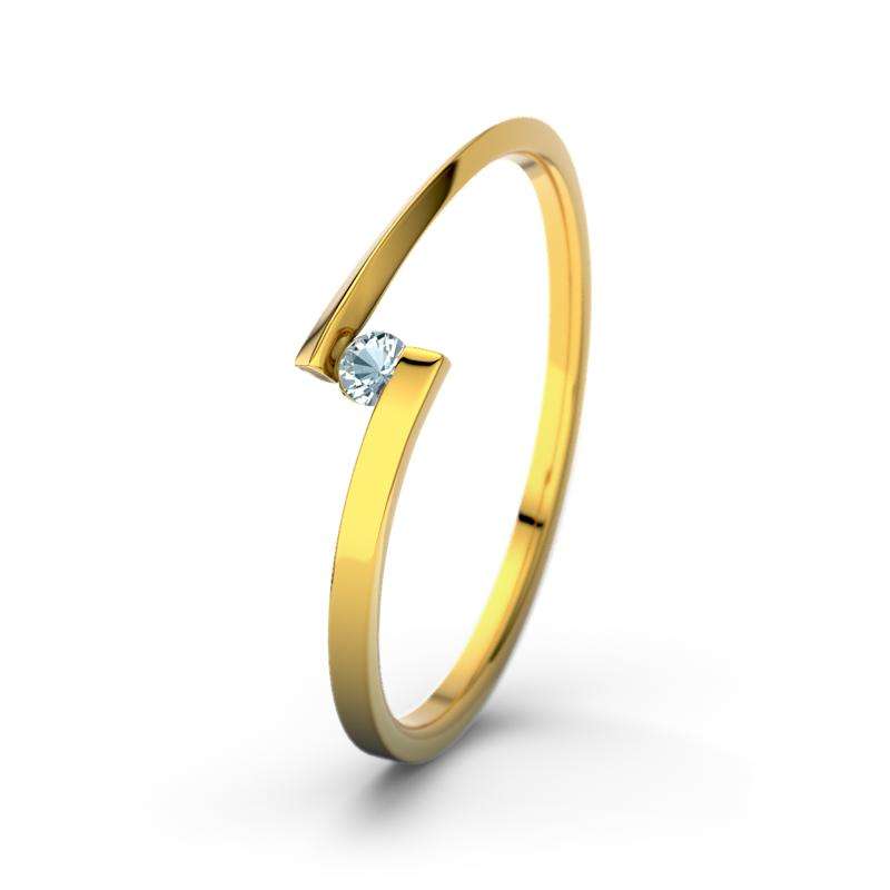Bild von   aquamarin gelbgoldring lenajpg | Individuelle 🎁 persönliche 🎁 personalisierte Geschenke bedruckt ▪ bestickt ▪ graviert