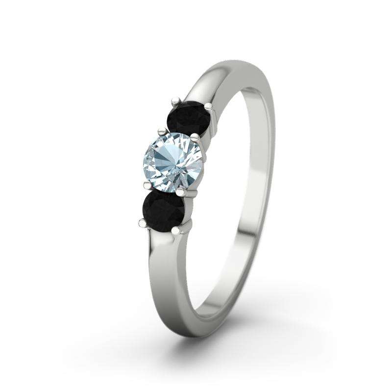 Bild von   aquamarin weissgoldring roubyjpg | Individuelle 🎁 persönliche 🎁 personalisierte Geschenke bedruckt ▪ bestickt ▪ graviert