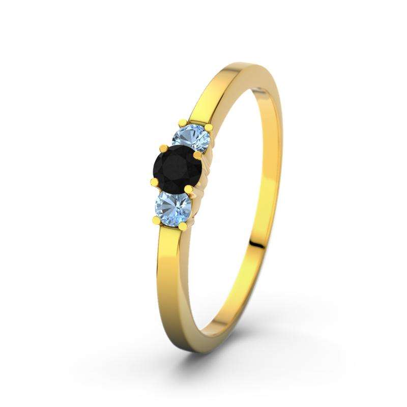 Bild von   diamant schwarz gelbgoldring sjpg | Individuelle 🎁 persönliche 🎁 personalisierte Geschenke bedruckt ▪ bestickt ▪ graviert