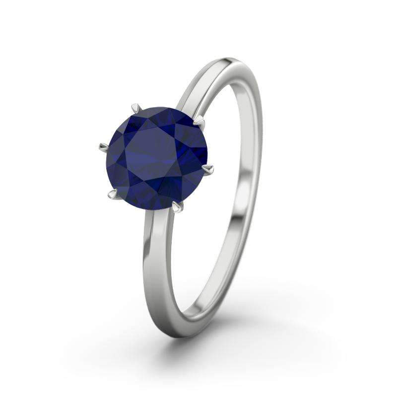 Bild von   blauer saphir weissgoldring aljpg | Individuelle 🎁 persönliche 🎁 personalisierte Geschenke bedruckt ▪ bestickt ▪ graviert