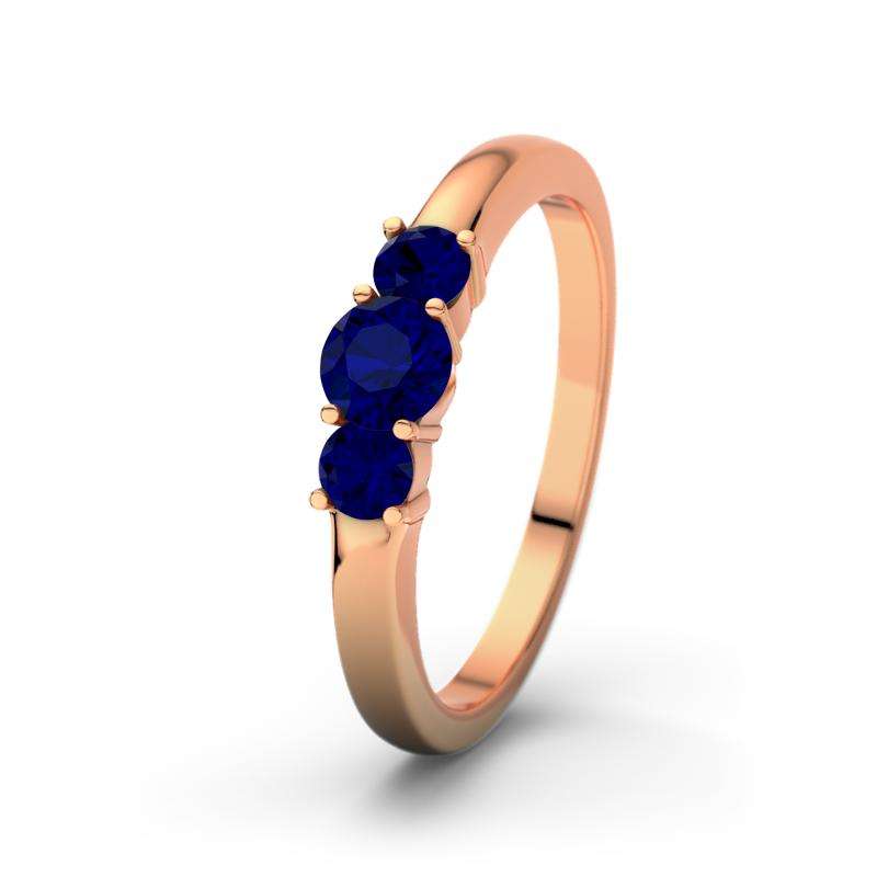 Bild von   blauer saphir rotgoldring roubjpg | Individuelle 🎁 persönliche 🎁 personalisierte Geschenke bedruckt ▪ bestickt ▪ graviert