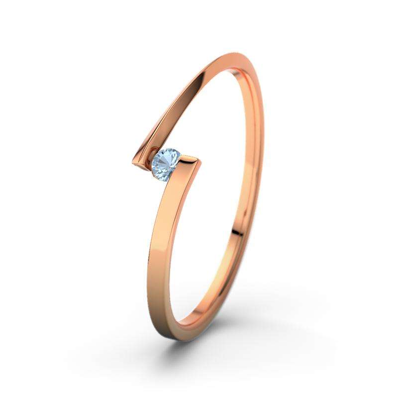 Bild von   blauer topas rotgoldring lenajpg | Individuelle 🎁 persönliche 🎁 personalisierte Geschenke bedruckt ▪ bestickt ▪ graviert