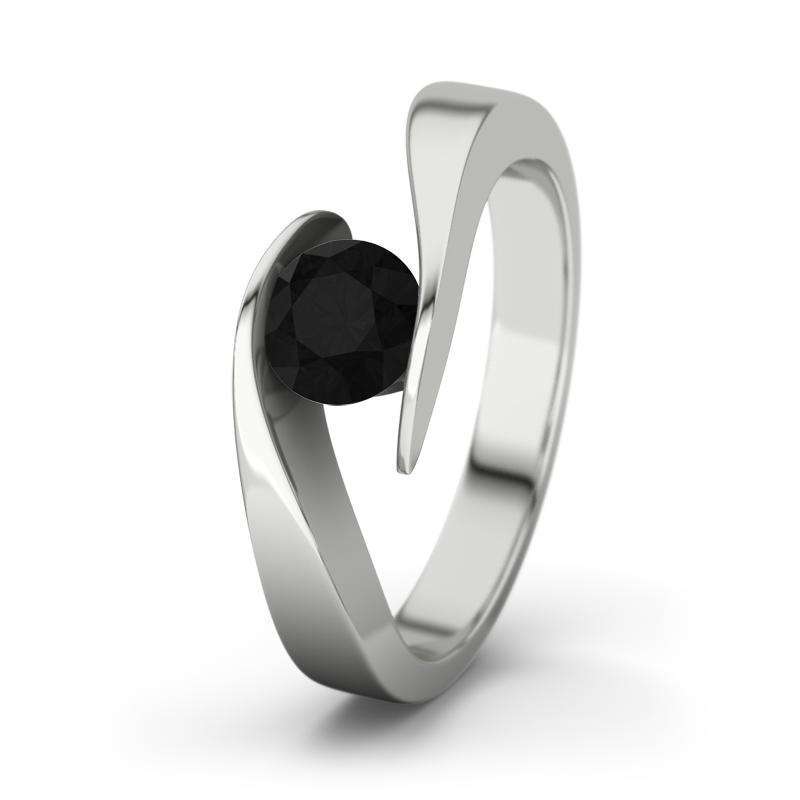 Bild von   diamant schwarz weissgoldringjpg | Individuelle 🎁 persönliche 🎁 personalisierte Geschenke bedruckt ▪ bestickt ▪ graviert