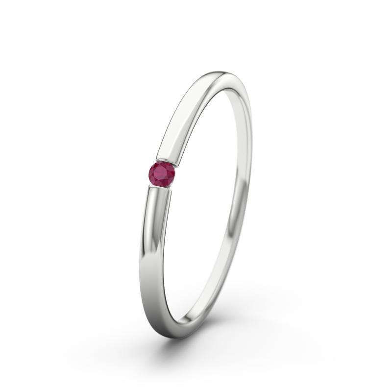 Bild von   rubin weissgoldring laurenjpg | Individuelle 🎁 persönliche 🎁 personalisierte Geschenke bedruckt ▪ bestickt ▪ graviert