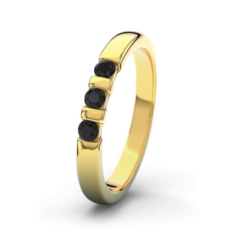 Bild von   diamant schwarz gelbgoldring mjpg | Individuelle 🎁 persönliche 🎁 personalisierte Geschenke bedruckt ▪ bestickt ▪ graviert