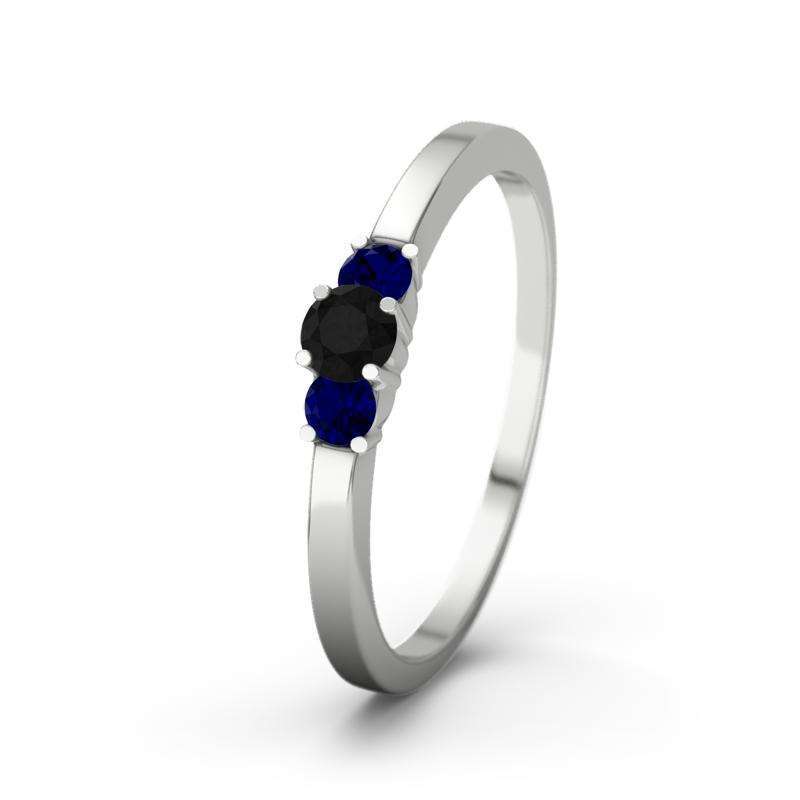 Bild von   diamant schwarz weissgoldringjpg | Individuelle 🎁 persönliche 🎁 personalisierte Geschenke bedruckt ▪ bestickt ▪ graviert